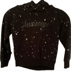 Stylish Black Kids Hoodie with 'Awesome' Design